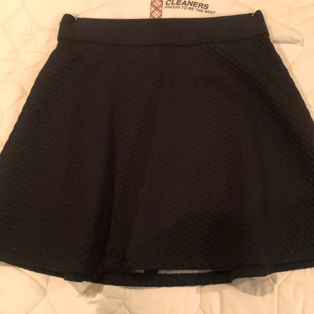 Black fit and flare skirt